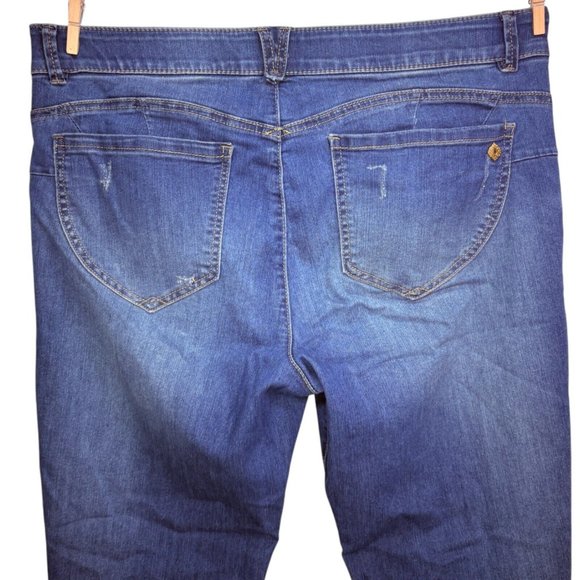 Democracy Womens "Ab"solution® Ankle Skimmer Stretch Denim Blue Jeans Size 16 - Picture 6 of 10